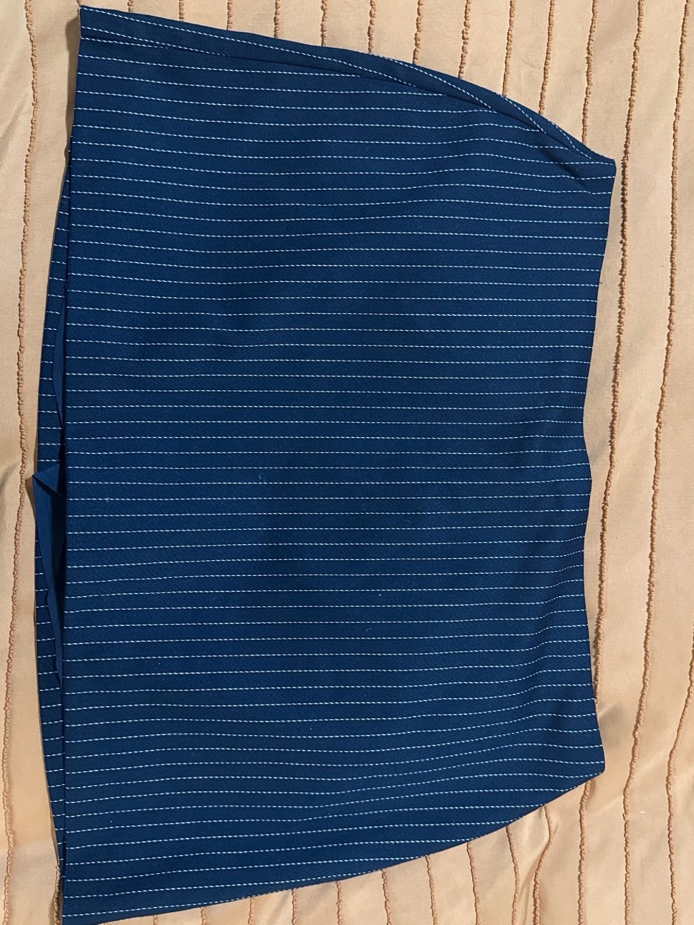 Abercrombie & Fitch Navy Pinstripe Mini Skirt - Picture 3 of 4